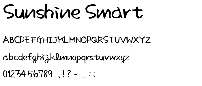 Sunshine smart font